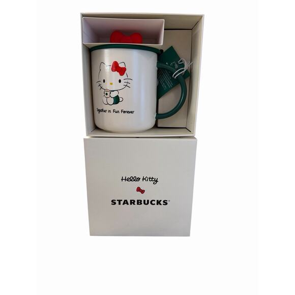 STARBUCKS HELLO KITTY Ceramic Mug 16 FL. OZ. 2025 Christmas Holiday Collectibles - Picture 2 of 6